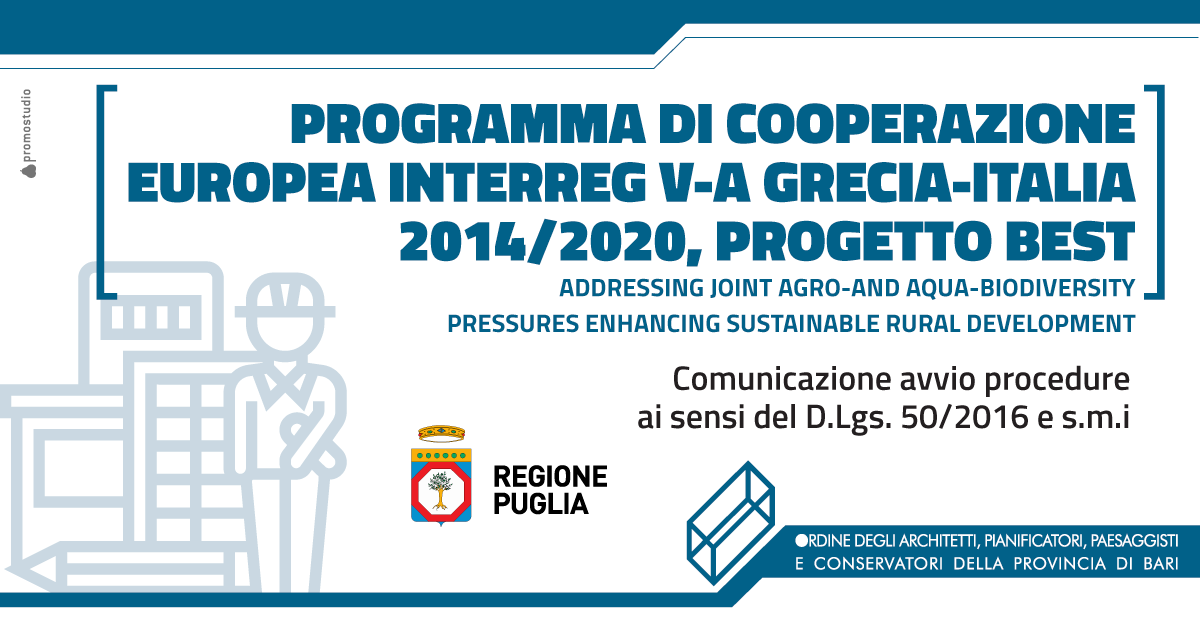 Programma di Cooperazione Europea INTERREG V-A Grecia-Italia 2014/2020, progetto BEST